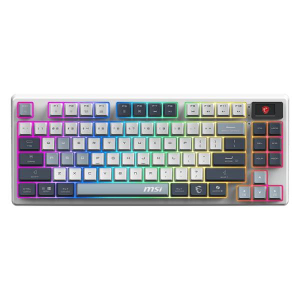 TECLADO GAMING RGB MSI FORGE GK600 TKL W SKY US MECÁNICO INALÁMBRICO BLUETOOTH INGLÉS S11-43CEP01-HH9 BLANCO / NEGRO