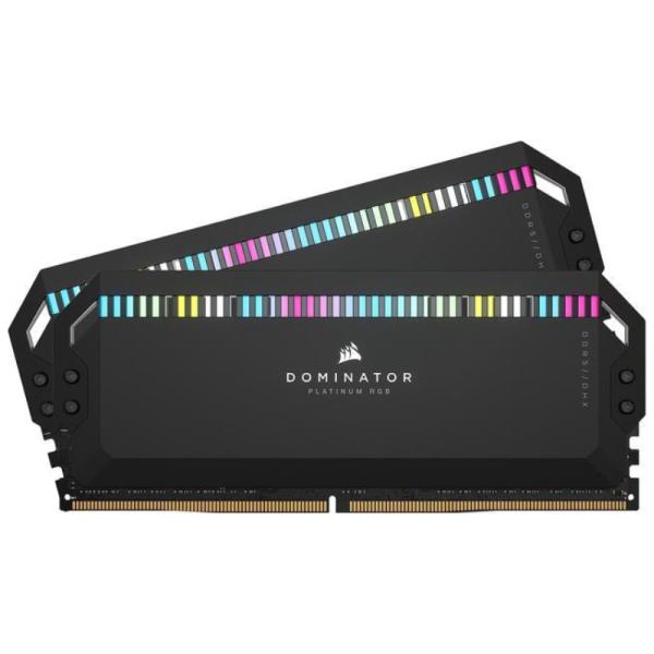 MEMORIA RAM PC 32GB (2X16GB) CORSAIR DOMINATOR PLATINUM RGB DDR5 6000MHZ CL36 1.35V CMT32GX5M2E6000C36 NEGRO