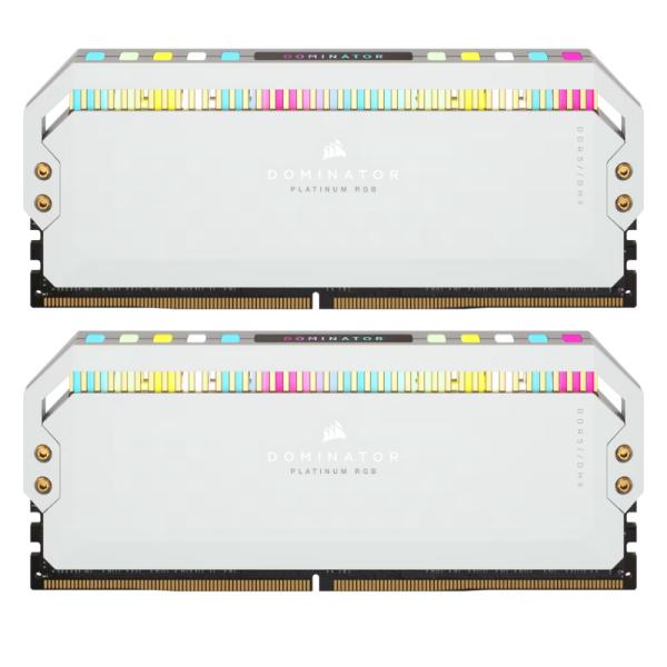 MEMORIA RAM PC 32GB(2X16GB) CORSAIR DOMINATOR RGB DDR5 5200MHZ CL40 1.25V CMT32GX5M2B5200C40W BLANCO