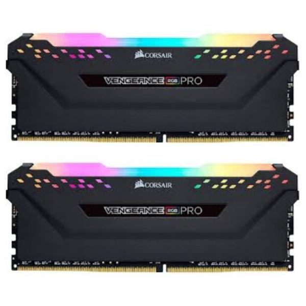 MEMORIA RAM PC 16GB (2×8GB) CORSAIR VENGEANCE RGB PRO DDR4 3600MHz CL18 1.35V RGB CMW16GX4M2Z3600C18 NEGRO