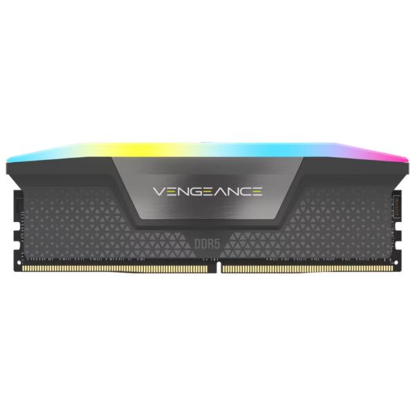 MEMORIA RAM PC 16GB CORSAIR VENGEANCE RGB DDR5 5200MHZ CL40 1.25V CMH16GX5M1B5200Z40 NEGRO