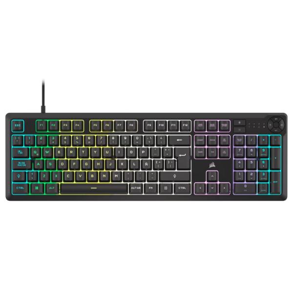TECLADO GAMING RGB CORSAIR K55 CORE MEMBRANA ALÁMBRICO ESPAÑOL CH-9226C65-SP NEGRO