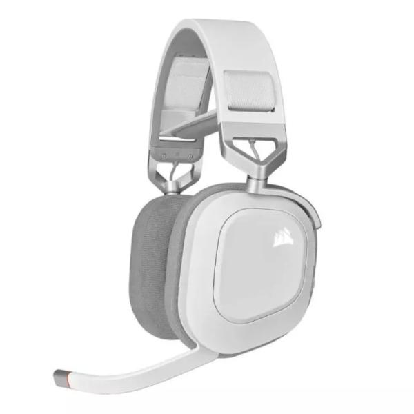 HEADSET GAMING RGB CORSAIR HS80 INALAMBRICO CON RECEPTOR CA-9011236-NA BLANCO/GRIS