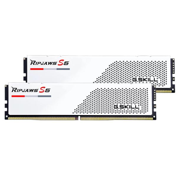 MEMORIA RAM PC 32GB (2X16GB) G.SKILL RIPJAWS S5 DDR5 6000MHZ CL36 1.25V F5-6000J3648D16GX2-RS5W BLANCO