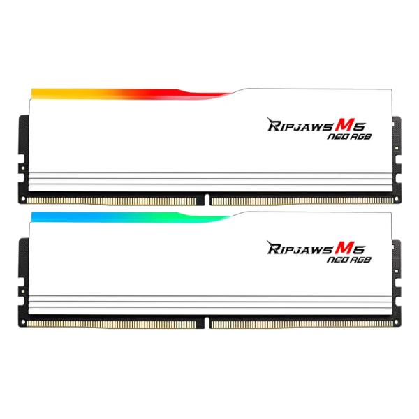 MEMORIA RAM PC 32GB(2X16GB) G.SKILL RIPJAWS M5 NEO RGB DDR5 6000MHZ CL36 1.35V F5-6000J3636F16GX2-RM5NRW BLANCO