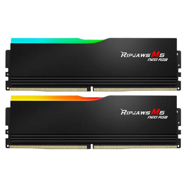 MEMORIA RAM PC 32GB(2X16GB) G.SKILL-RIPJAWS M5 NEO RGB DDR5 6000MHZ CL36 1.35V F5-6000J3636F16GX2-RM5NRK NEGRO