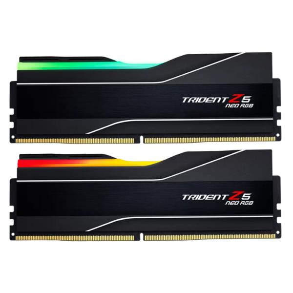MEMORIA RAM PC 32GB (2X16GB) G.SKILL TRIDENT Z5 NEO RGB DDR5 6400MHZ CL32-1.40V AMD F5-6400J3239G16GX2-TZ5NR NEGRO