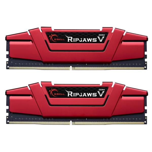 MEMORIA RAM PC 16GB (2 X 8GB) G.SKILL RIPJAWS V DDR4 3600MHZ 3200MHZ CL19-20-20-40 F4-3600C19D-16GVRB ROJO