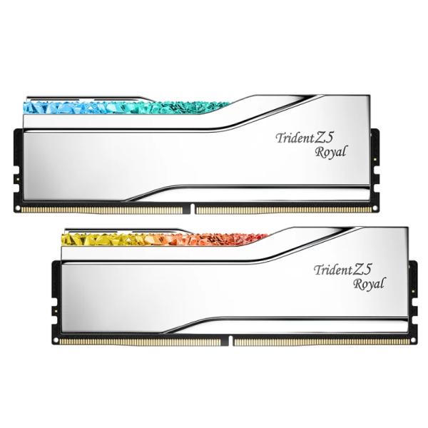 MEMORIA RAM PC 32GB (2X16GB) G.SKILL TRIDENT Z5 ROYAL DDR5 6400MHZ CL32 1.40V F5-6400J3239G16GX2-TR5S BLANCO