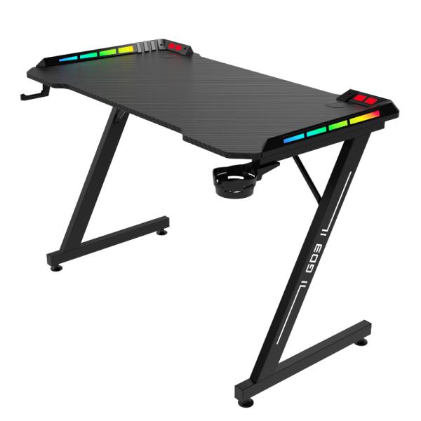 ESCRITORIO GAMING AEROCOOL GD3 RGB ACERO CON POSAVASOS  Y SOPORTE PARA HEADSET TEGD-4033011.11 NEGRO