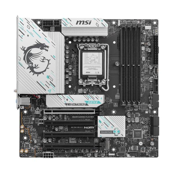 TARJETA MADRE MSI B860M GAMING PLUS WIFI LGA1851 ATX DDR5 911-7E42-003 NEGRO / BLANCO