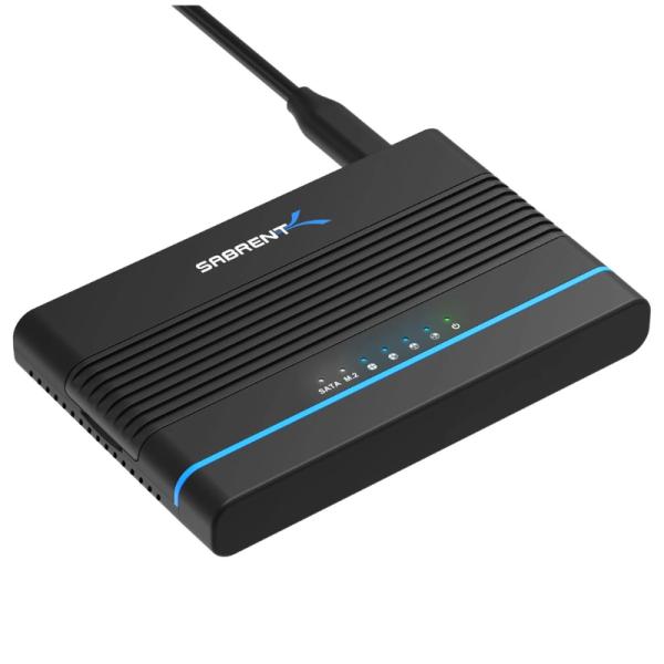 ADAPTADOR CONVERSOR SABRENT DS-UCMH USB-C A SATA PARA DISCOS DUROS DE 2.5  Y 3.5 PULGADAS NEGRO