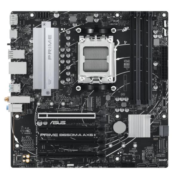 TARJETA MADRE ASUS PRIME B650M-A AX6 II-CSM AM5 MICRO-ATX DDR5 90MB1J90-M0EAYC PLATEADO/NEGRO