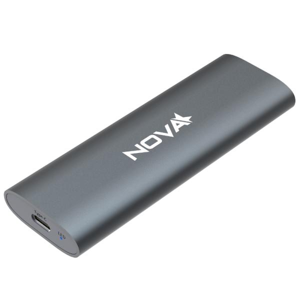 ENCAPSULADOR USB 3.2 GEN2 TIPO C NOVA AEK02041002C M.2 NVMe (2230/2242/2260/2280) 5V GRIS OSCURO