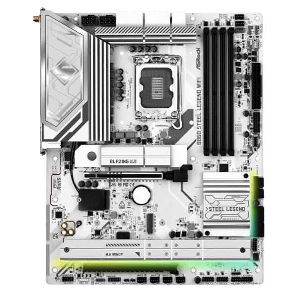 TARJETA MADRE ASROCK B860 STEEL LEGEND WIFI LGA1851 ATX DDR5 BLANCO
