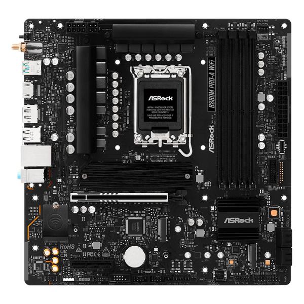 TARJETA MADRE ASROCK B860M PRO-A WIFI LGA1851 MICRO ATX DDR5 NEGRO