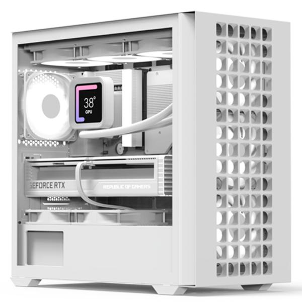 CASE RGB AEROCOOL D302A-G-WT-V1 MINI TOWER VENTILADORES 4 DE 120MM CON VIDRIO LATERAL Y MALLA FRONTAL ACCS-DS04043.21 BLANCO