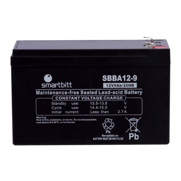 BATERIA SMARTBITT SBBA12-9 9AH-SP 12V UPS NEGRO