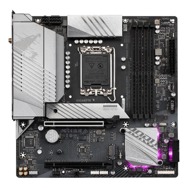 TARJETA MADRE GIGABYTE B760M A ELITE AX DDR4 LGA1700 MICRO-ATX NEGRO/PLATEADO