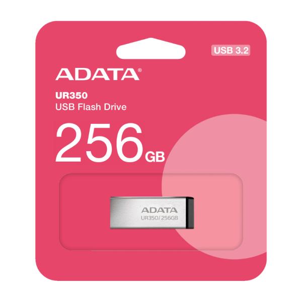 MEMORIA USB 256GB ADATA UR350 USB-A 3.2 GEN 1 UR350-256G-RSR/BK PLATEADO