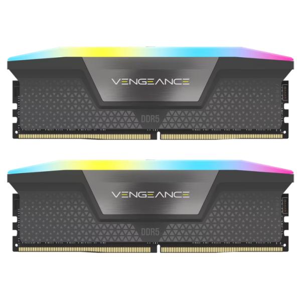 MEMORIA RAM PC 96GB (2X48GB) CORSAIR VENGEANCE RGB DDR5 6000MHZ CL36 1.40V CMH96GX5M2E6000Z36 NEGRO