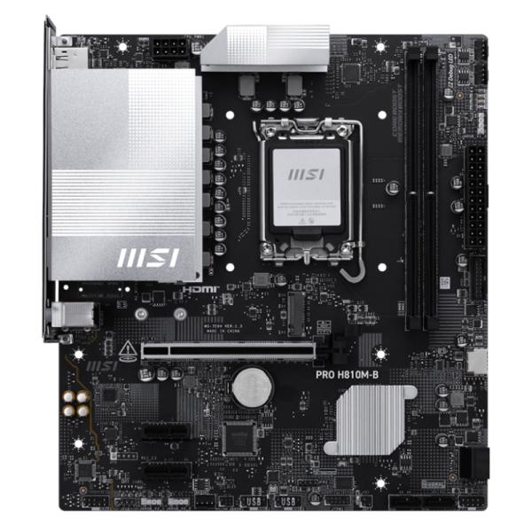 TARJETA MADRE MSI PRO H810M-B LGA1851 MATX DDR5 911-7E64-001 NEGRO/PLATEADO