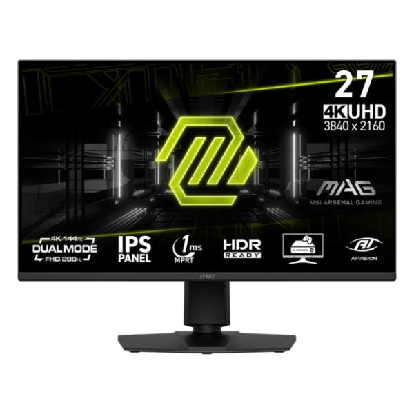 MONITOR GAMING MSI MAG 275UPD E14 27 PULG PLANO 3840 X 2160 4K UHD 48~144HZ ADAPTIVE-SYNC DP Y HDMI 9S6-3CE89M-018 NEGRO