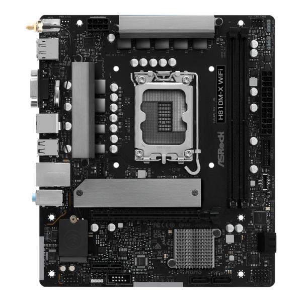 TARJETA MADRE ASROCK H810M-X WIFI LGA1851 MICRO ATX DDR5 NEGRO