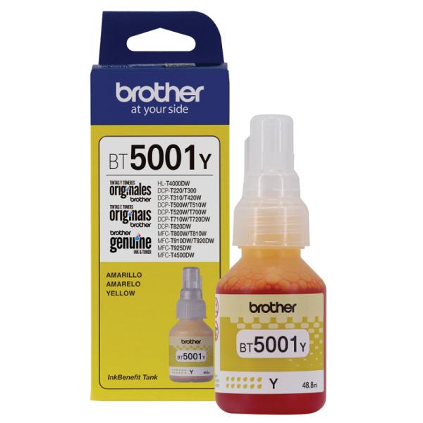 TINTA BROTHER BT5001Y DE ULTRA ALTO RENDIMIENTO AMARILLO
