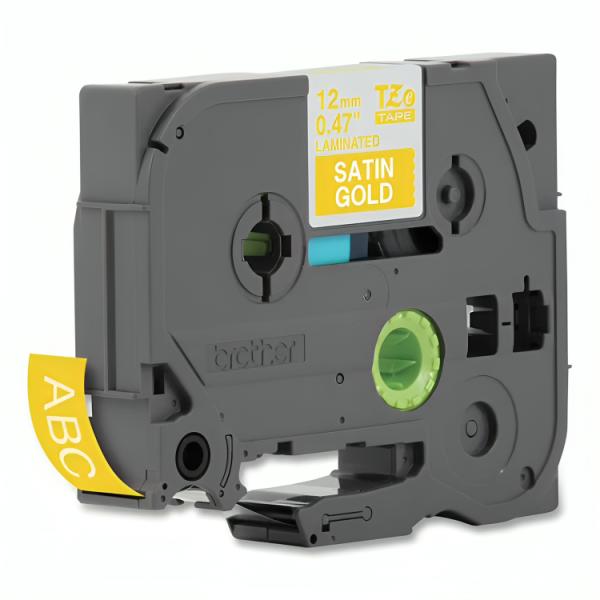CINTA BROTHER TZE-MQ835G BLANCO SOBRE DORADO DE 12MM PARA P-TOUCH 5M BLANCO/DORADO