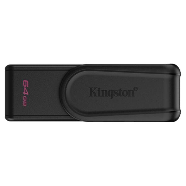 MEMORIA USB 64GB KINGSTON DATA TRAVELER EXODIA S USB-A  3.2 GEN 1 CON TAPA GIRATORIA DTXS/64GB NEGRO