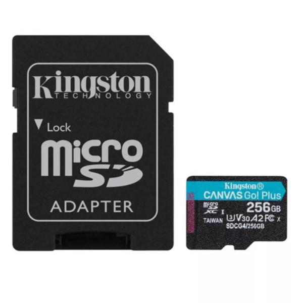 MEMORIA MICRO SDXC 256GB KINGSTON CLASE 10 200MB/S 160MB/S PARA DRONES Y CAMARAS DEPORTIVAS SDCG4/256GB