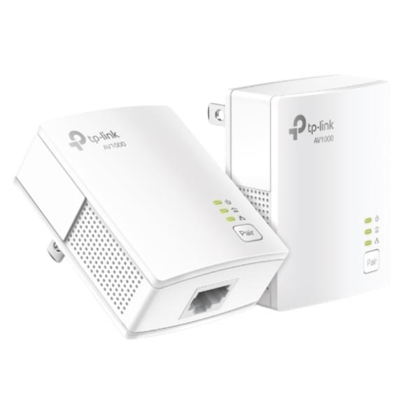 ADAPTADOR TP LINK TL-PA7017 KIT AV1000 GIGABIT POWERLINE STARTER KIT ETHERNET / RED EL&Eacute;CTRICA 1000 MBPS TL-PA7017 KIT(US) BLANCO