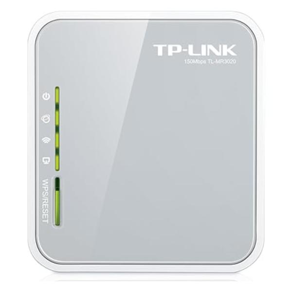 ROUTER TP LINK TL MR3020(EU) 2.4 GHZ N150 3G 4G USB AP TRAVEL ROUTER PUERTOS WAN/LAN GRIS/BLANCO