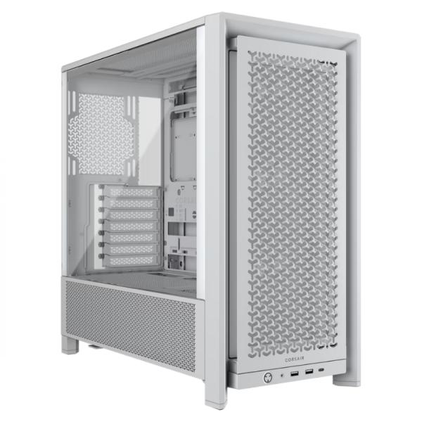 CASE CORSAIR FRAME 4000D RS MID TOWER VENTILADORES 3 DE 120MM CON VIDRIO LATERAL Y MALLA FRONTAL CC-9011313-WW BLANCO