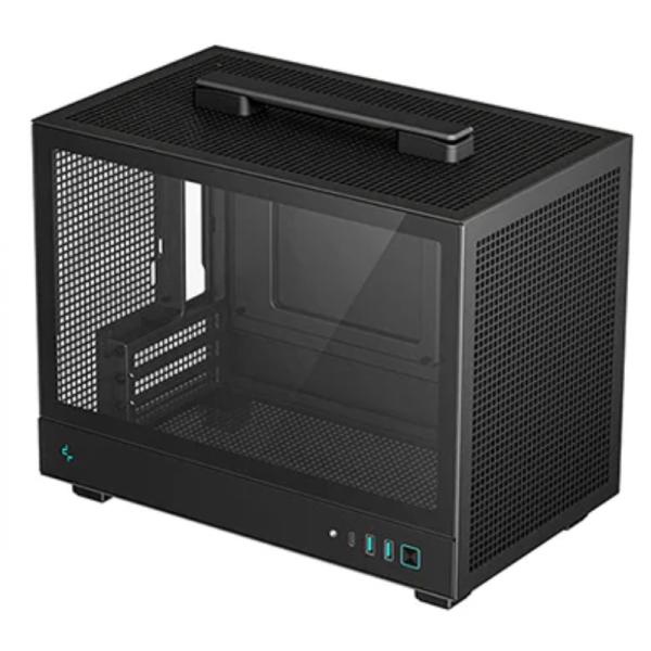 CASE DEEPCOOL CH160 BK MINI TOWER SIN VENTILACI&Oacute;N INCLUIDA CON VIDRIO LATERAL Y MALLA FRONTAL R-CH160-BKNGI0-G-1 NEGRO