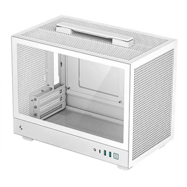 CASE DEEPCOOL CH160 WH MINI TOWER SIN VENTILACI&Oacute;N INCLUIDA CON VIDRIO LATERAL Y MALLA FRONTAL R-CH160-WHNGI0-G-1 BLANCO
