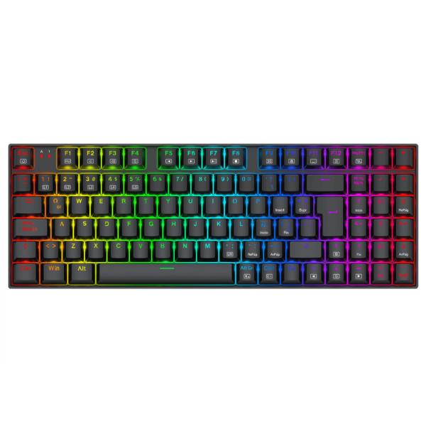 TECLADO GAMING RGB  REDRAGON ZIGGS K669 MECANICO ALAMBRICO ESPA&Ntilde;OL SWITCH ROJO NEGRO