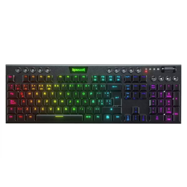 TECLADO RGB REDRAGON HORUS FS K619 MECANICO ALAMBRICO ESPA&Ntilde;OL SWITCH ROJO NEGRO