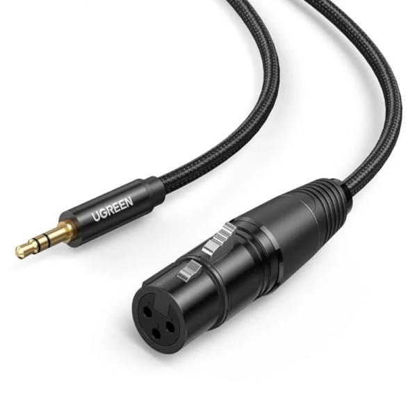 CABLE 3.5MM A XLR UGREEN AV182 2M 20244 NEGRO