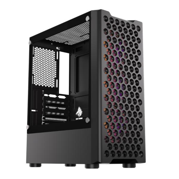 CASE RGB EAGLE WARRIOR CG06Z5RA002C MID TOWER VENTILADORES 3 DE 120MM CON VIDRIO LATERAL Y MALLA FRONTAL