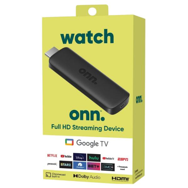 DISPOSITIVO DE TRANSMISIÓN ONN FULL HD 1080P ANDROID TV ONN-2333A-B NEGRO