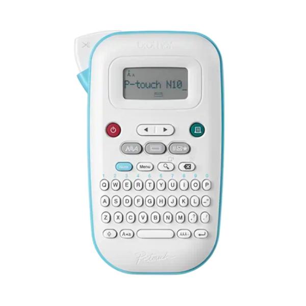 IMPRESORA DE ETIQUETA BROTHER PTN10 PORTÁTIL COMPATIBLE CON P-TOUCH BTAG 12MM Y CON TECLADO QWERTY BLANCO