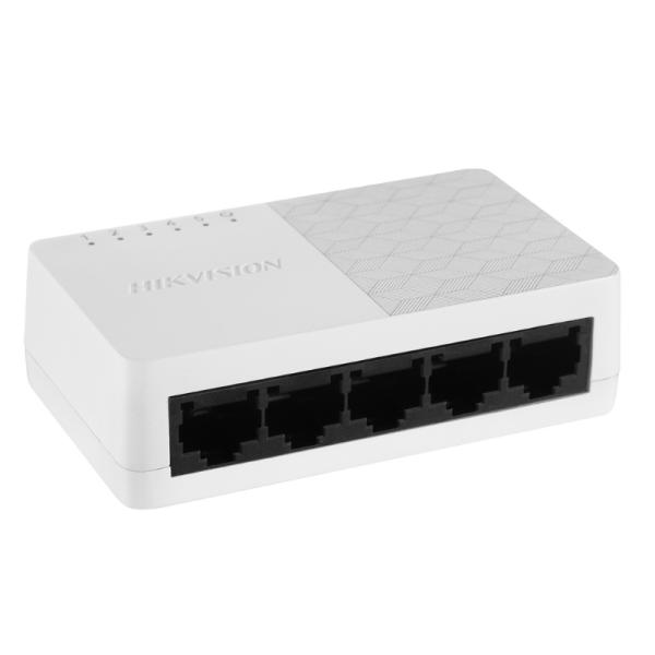 SWITCH HIKVISION DS-3E0105D-O(O-STD) (E) 5 PUERTOS FAST ETHERNET 10/100 MBPS NO ADMINISTRABLE 301802934 BLANCO
