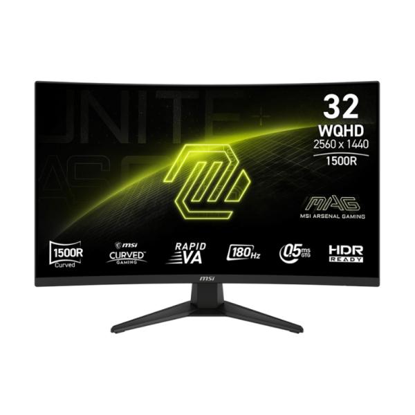 MONITOR MSI MAG 321CQF E18 31.5 PULG CURVO 2560 X 1440 180HZ RAPID VA 9S6-3DE04T-004 NEGRO