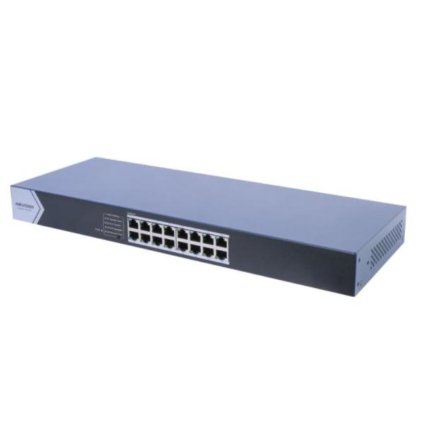 SWITCH HIKVISION DS-3E0516-E(C) (E) 16 PUERTOS GIGABIT 10/100/1000 MBPS NO ADMINISTRABLE 301803141 AZUL