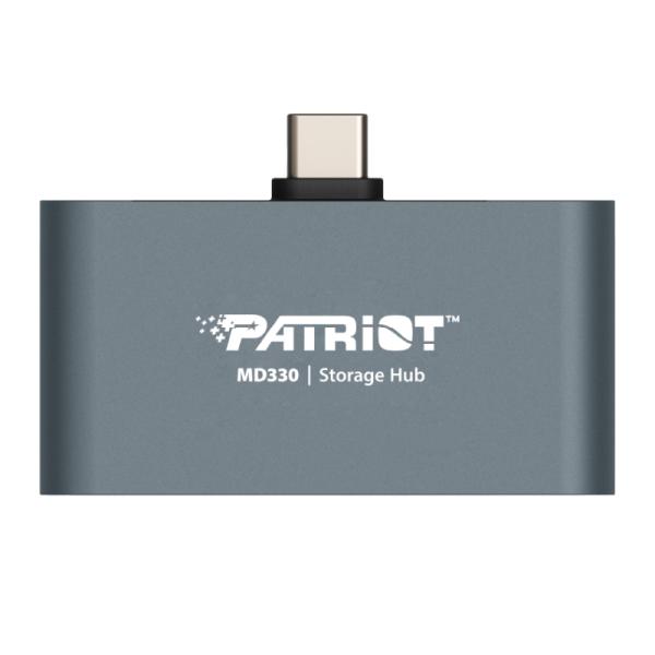 HUB CON ALMACENAMIENTO PATRIOT MOBILE MD330 USB-C 3.2 GEN 1 HDMI 4K 256GB PMD256GH013 GRIS