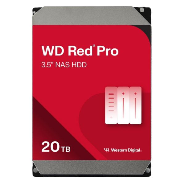 HD INTERNO 20TB WESTERN DIGITAL RED PRO WD202KFGX 3.5 PULG SATA III 7200 RPM 512MB/S CACHE ROJO