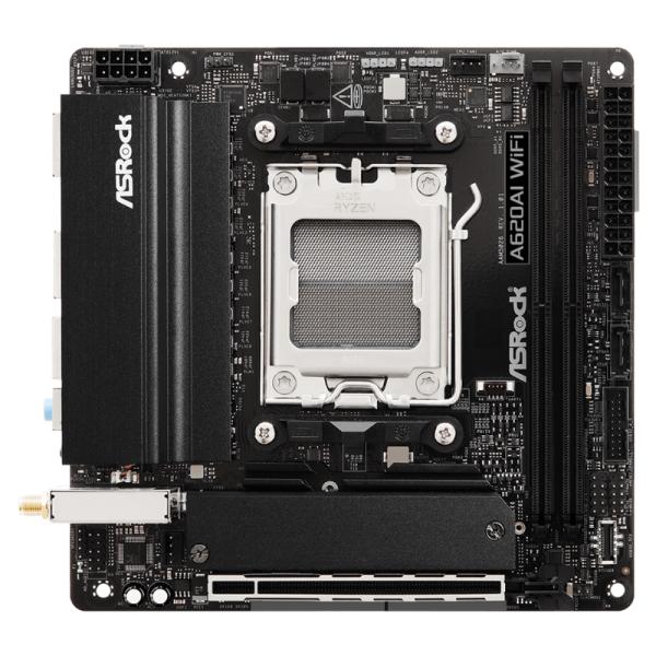 TARJETA MADRE ASROCK A620AI WIFI AM5 MINI ITX DDR5 90-MXBT50-A0UAYAZ NEGRO
