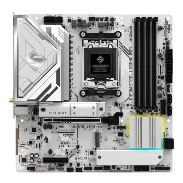 TARJETA MADRE ASROCK B850M STEEL LEGEND WIFI AM5 MICRO ATX DDR5 MB-B850MSLWIFI BLANCO